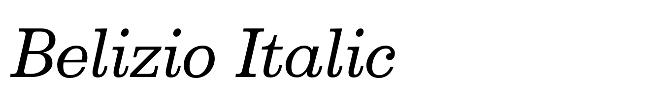 Belizio Italic